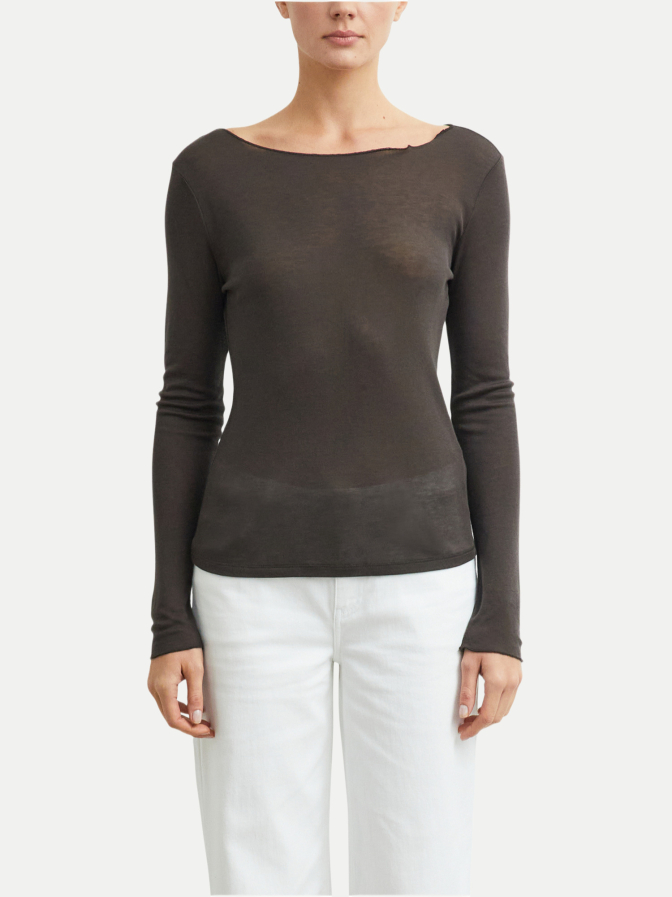 Comma T-Shirt mit U-Boot Kragen bei Robert Ley
