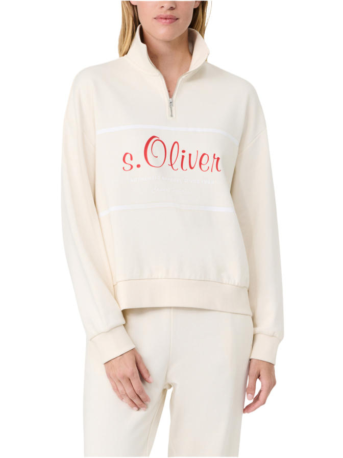 s.Oliver RED LABEL s.Oliver x Heidi Klum: Troyer-Sweatshirt mit Logo bei Robert Ley