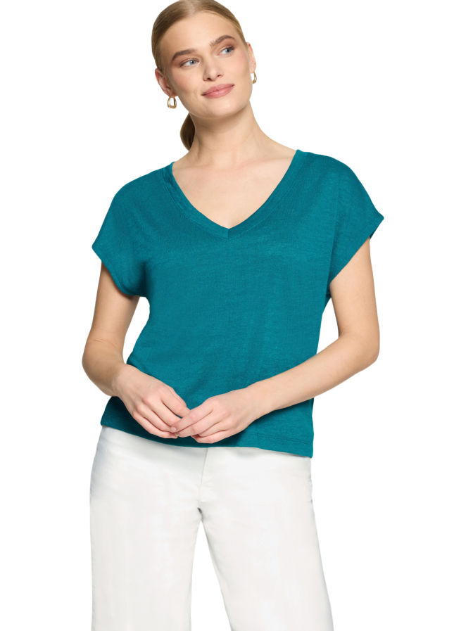 Zero Basic-T-Shirt mit V-Ausschnitt bei Robert Ley