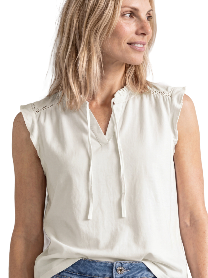 Street One Volant Top mit Crochet-Details bei Robert Ley