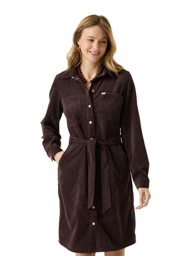 Garcia Hemdblusenkleid aus Cord bei Robert Ley