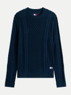 Tommy Jeans Slim-Fit Pullover mit Strick-Muster 0GY-BLUE bei Robert Ley