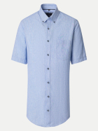 Casamoda Kurzarmhemd mit Leinen 100-100 blau bei Robert Ley