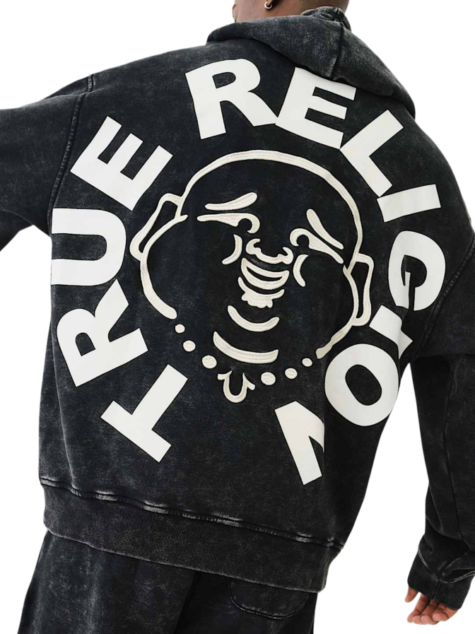 True Religion Hoodie mit Buddha-Print bei Robert Ley