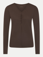 Marc Cain Langarmshirt mit Raffung 697-seal brown bei Robert Ley