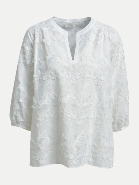 Milano Italy BLOUSE WITH NECKPANEL AE SLIT, GATH bei Robert Ley