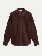 Marc O'Polo DENIM Cordbluse mit Brusttasche 1348-Espresso Brown bei Robert Ley