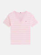Tommy Hilfiger T-Shirt mit V-Ausschnitt 0D5-PINK bei Robert Ley