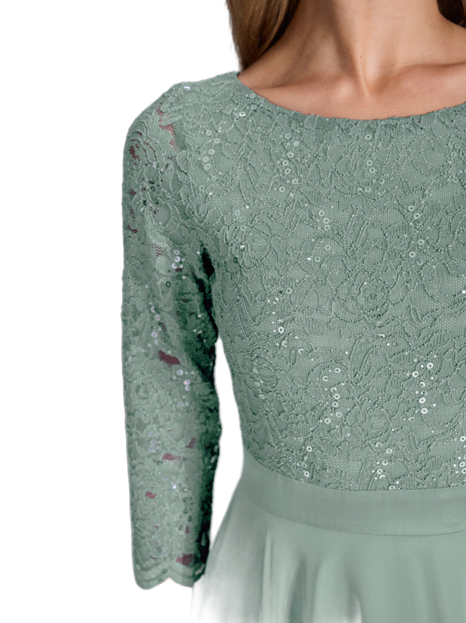 Swing Kleid aus Spitze und Chiffo bei Robert Ley