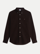 Tommy Hilfiger Cordhemd Solid HJT-BROWN bei Robert Ley