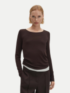 someday Slim-Fit Langarmshirt Kirosa 20026-dark espresso bei Robert Ley