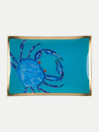 Giftcompany Glasteller Love Plates M 10x1x14cm türkis/blau-Cote D`Azur Krabbe bei Robert Ley