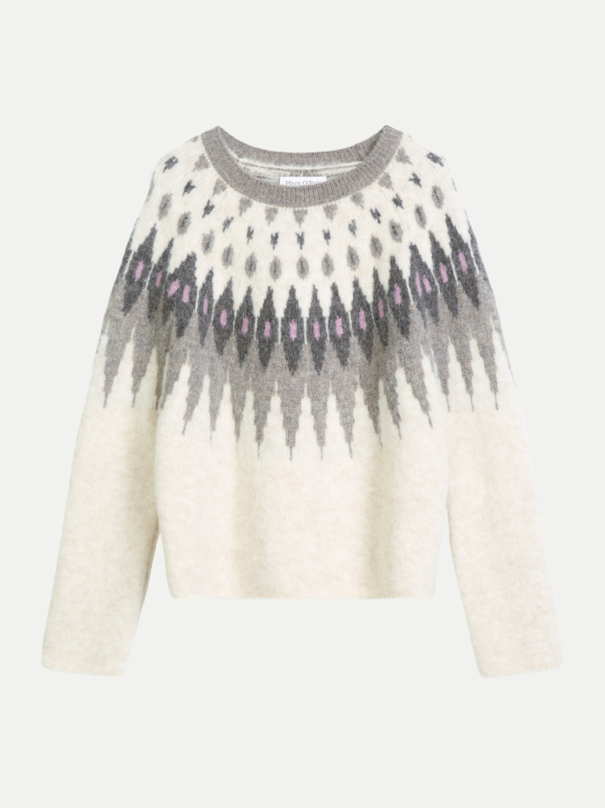Marc O'Polo Jacquard-Pullover Regular aus kuscheligem Wolle-Alpakawolle-Mix bei Robert Ley
