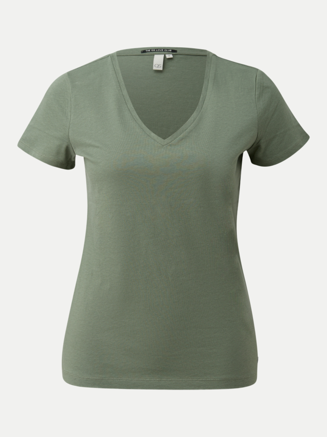 Q/S designed by Basic-T-Shirt mit V-Ausschnitt bei Robert Ley