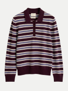 Gant Gestreifter Rugger aus Lambswool 667-DARKENED WINE bei Robert Ley