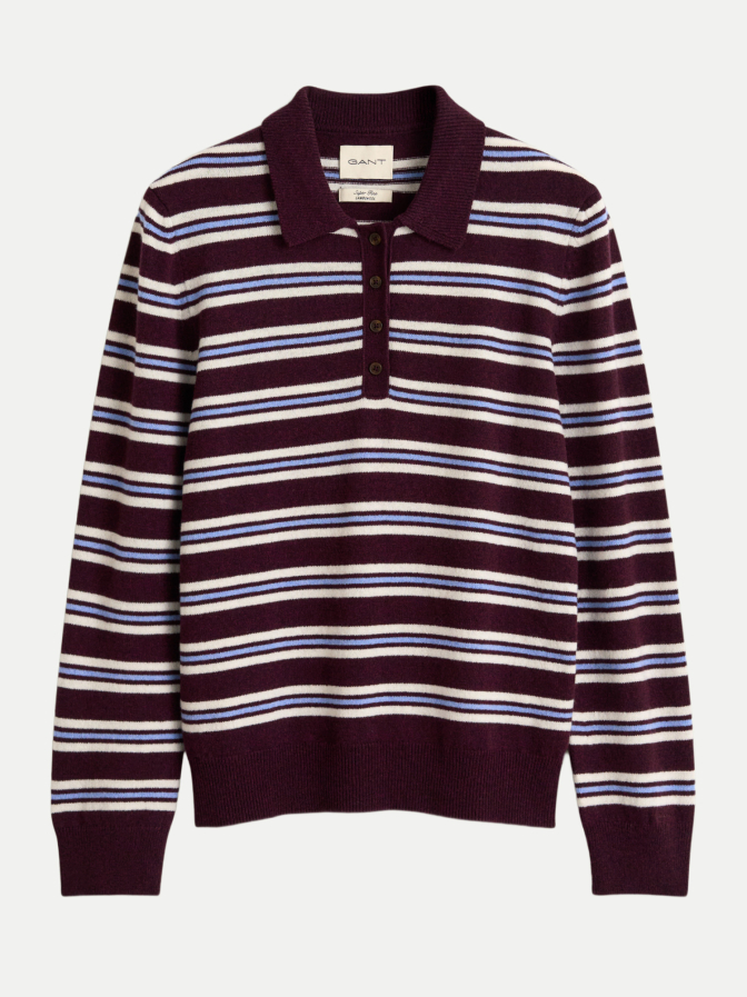 Gant Gestreifter Rugger aus Lambswool bei Robert Ley
