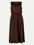 Zero Midikleid mit Wasserfallausschnitt 7416-Chocolate Plum bei Robert Ley