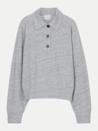 Closed Loose-Fit Langarmshirt 127-Light grey melange bei Robert Ley