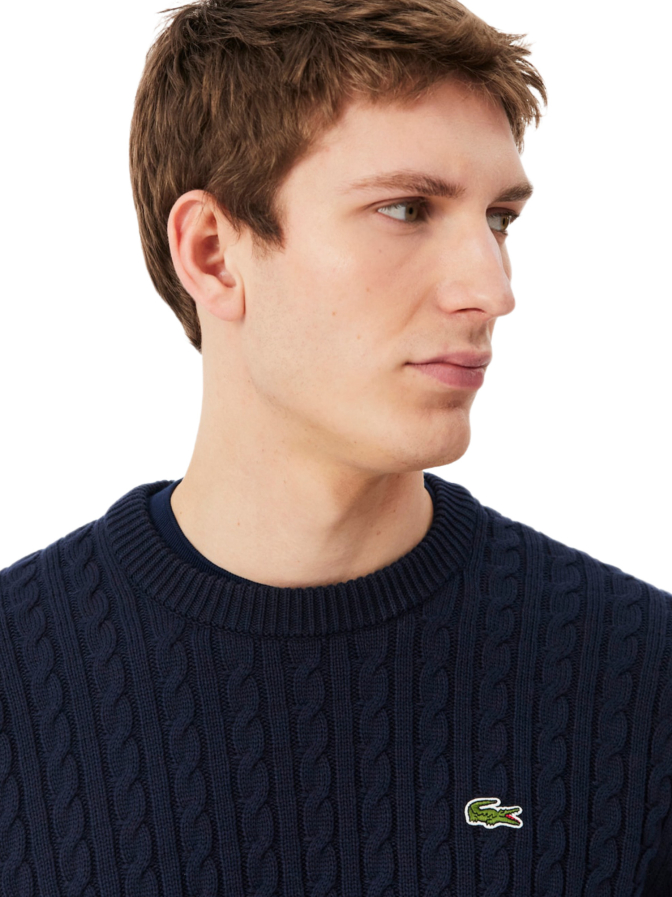 Lacoste Pullover mit Zopfmuster bei Robert Ley