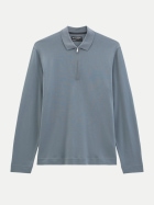Marc O'Polo Langarm-Poloshirt 0612-Dusk Blue bei Robert Ley