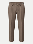 MICHAEL COAL Tapered-Fit Bundfaltenhose marrone bei Robert Ley