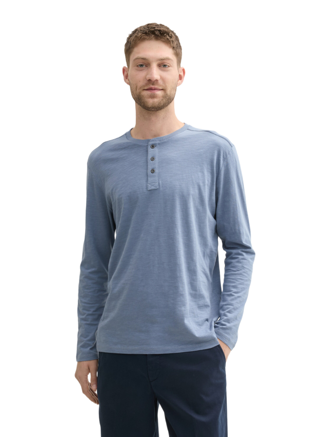 Tom Tailor Casual Langarmshirt mit Henley Kragen bei Robert Ley