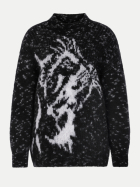 Marc Cain Katzen-Pullover 910-black and white bei Robert Ley