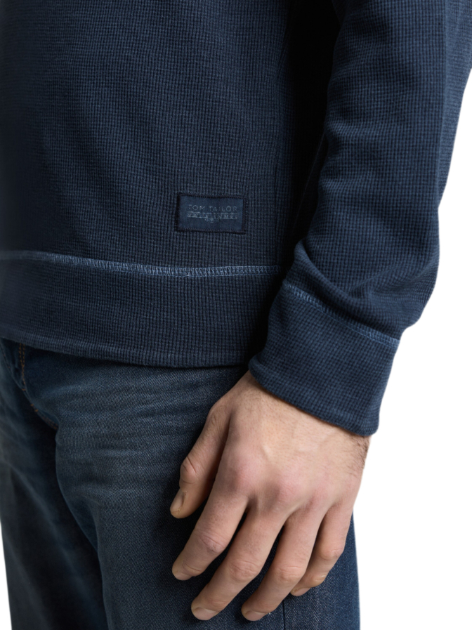 Tom Tailor Casual Langarmshirt mit Waffelstruktur bei Robert Ley
