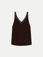 Smith & Soul Top mit Spitzendetail 913-DARK CHOC bei Robert Ley