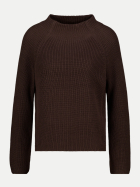 Monari Strickpullover mit Stehkragen 567-black coffee bei Robert Ley
