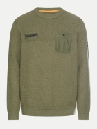 camel active Strickpullover mit Brusttasche Leaf Green bei Robert Ley