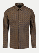 No Excess Stretch-Hemd Gemustert 048-Caramel bei Robert Ley