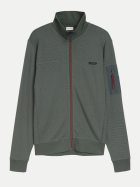 Tom Tailor Casual Sweatshirtjacke mit Stehkragen 14406-Darkest Olive bei Robert Ley