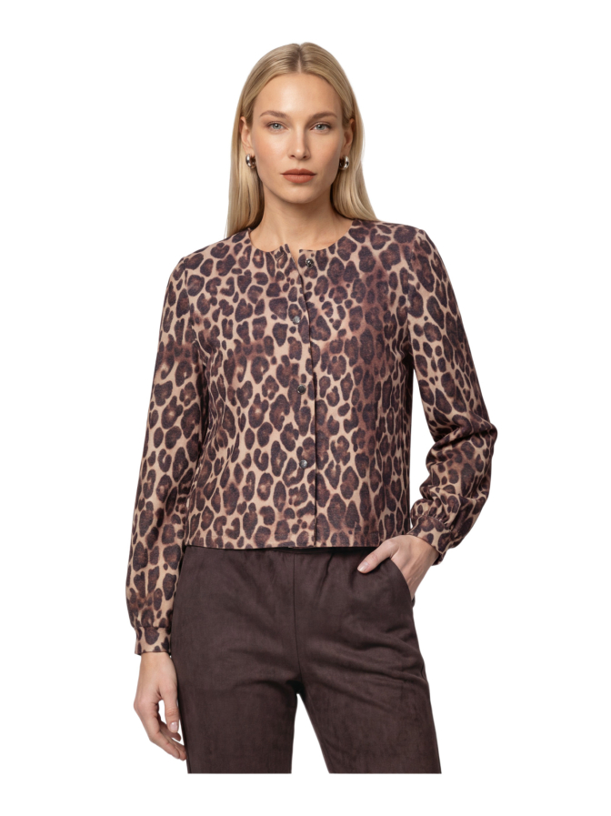 Monari Strickjacke mit Leomuster bei Robert Ley