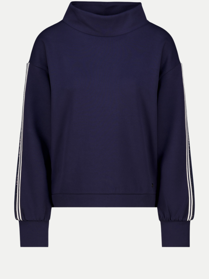Monari Sweatshirt mit Streifen am Ärmel bei Robert Ley