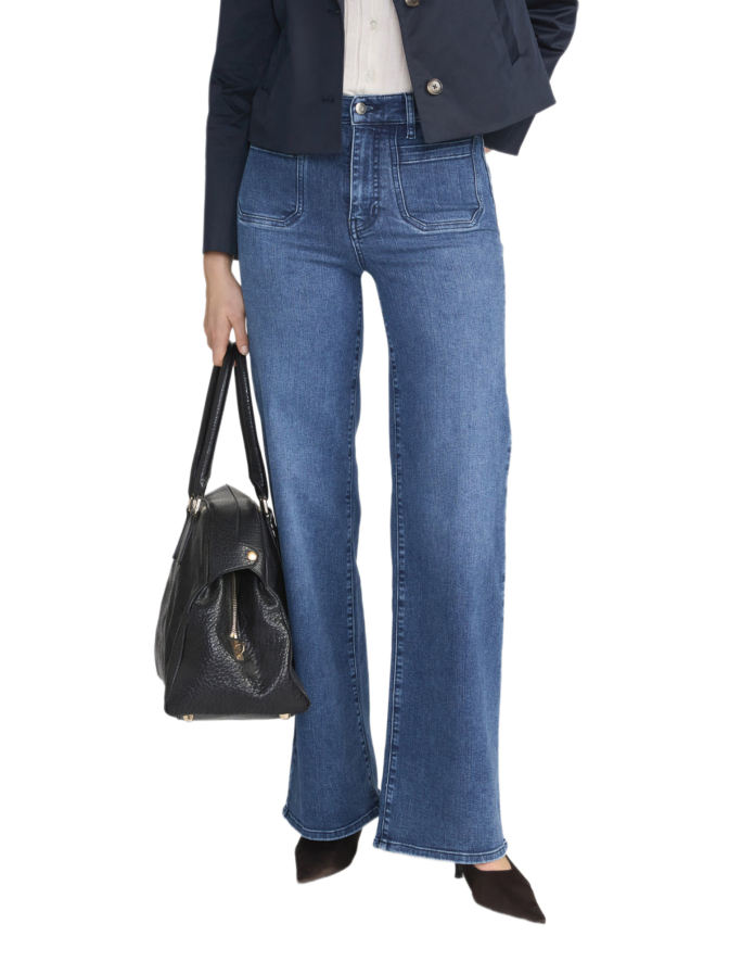 Frame Palazzo-Hose aus Super-Stretch-Denim bei Robert Ley
