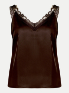 Zero Satintop mit Spitze 7416-Chocolate Plum bei Robert Ley