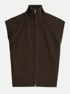 G-STAR RAW Strickweste mit Stehkragen D311-coffee bean bei Robert Ley