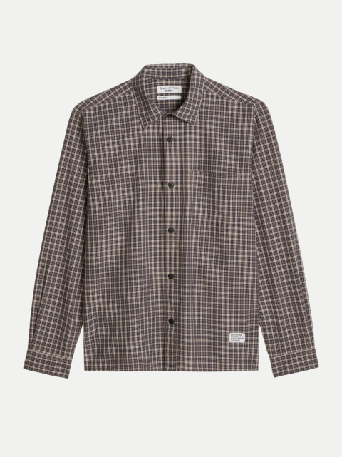 Marc O'Polo DENIM Hemd aus kariertem Bio-Baumwoll-Popeline bei Robert Ley