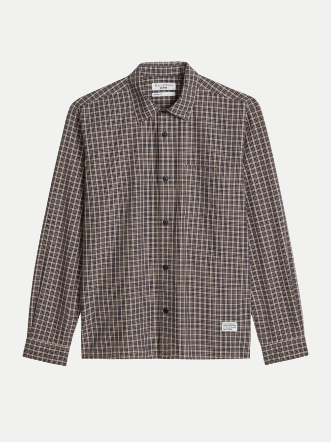 Marc O'Polo DENIM Hemd aus kariertem Bio-Baumwoll-Popeline bei Robert Ley