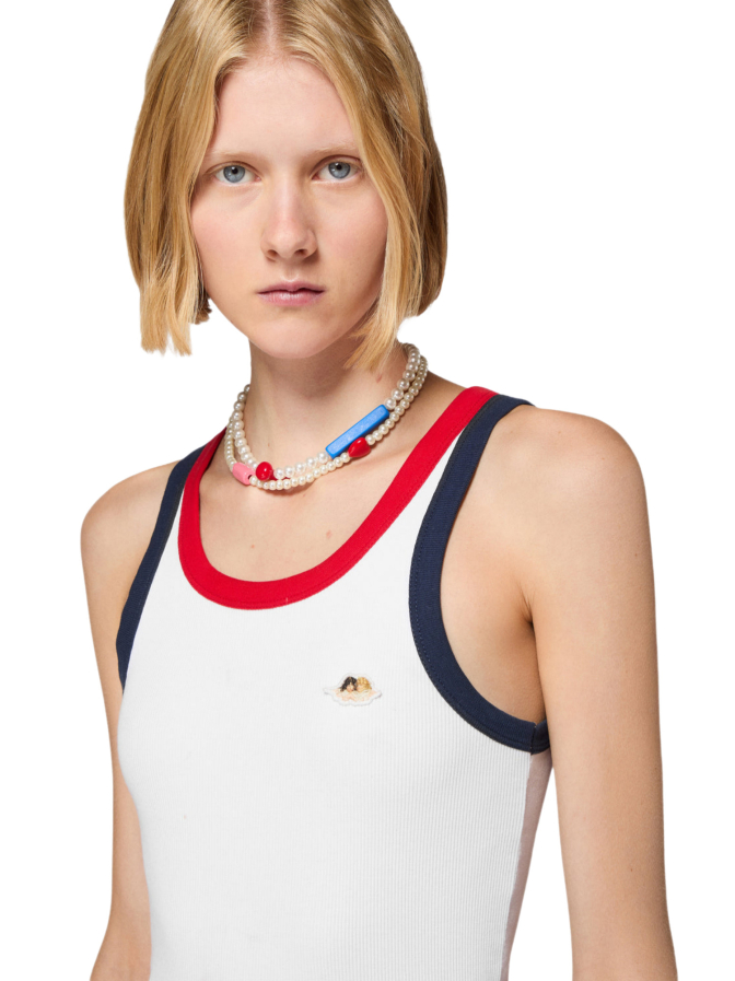 Fiorucci Kontrast Tanktop Angel Patch bei Robert Ley