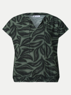 Street One Blusenshirt mit Split Neck 37742-deep bound green bei Robert Ley