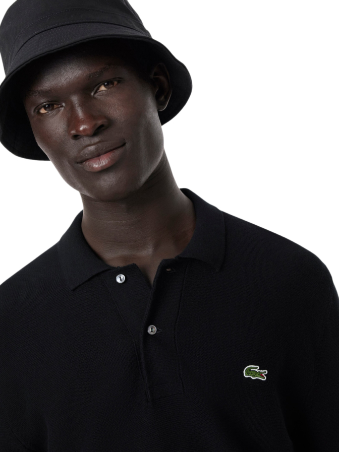 Lacoste Polohemd aus Strick mit langen Ärmeln bei Robert Ley