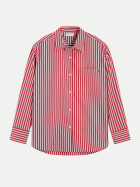 Tommy Hilfiger Oversized Hemdbluse mit Streifen 0EV-RED bei Robert Ley
