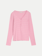 Tom Tailor Denim Langarmshirt mit Streifenmuster 40052-pink white stripe bei Robert Ley
