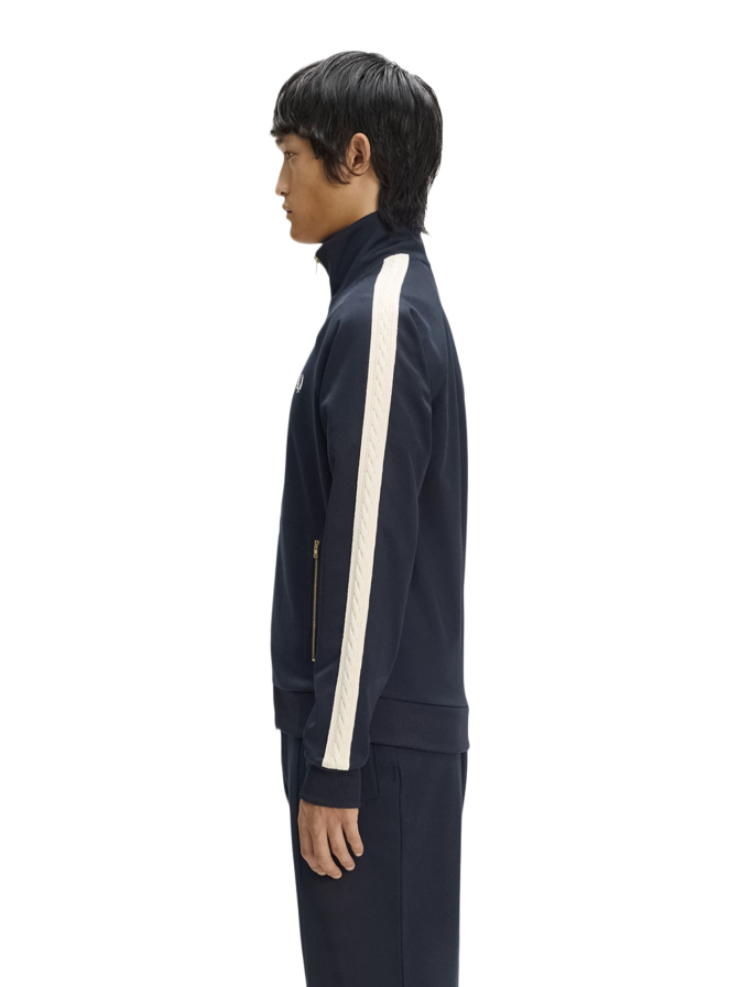 Fred Perry Sweatjacke mit Zopfmusterstreifen bei Robert Ley