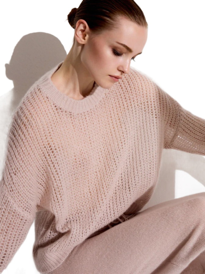 LU REN Pullover Fuki aus Kaschmir-Seide-Mix bei Robert Ley