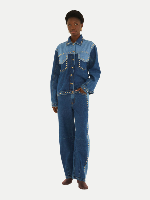 Farm Rio Wide-Leg Jeans mit Nietendetails bei Robert Ley