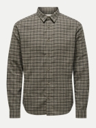 ONLY & SONS Hemd Gudmund 289140014-Walnut/JET BLACK bei Robert Ley