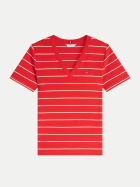 Tommy Hilfiger T-Shirt mit V-Ausschnitt 0E4-RED bei Robert Ley